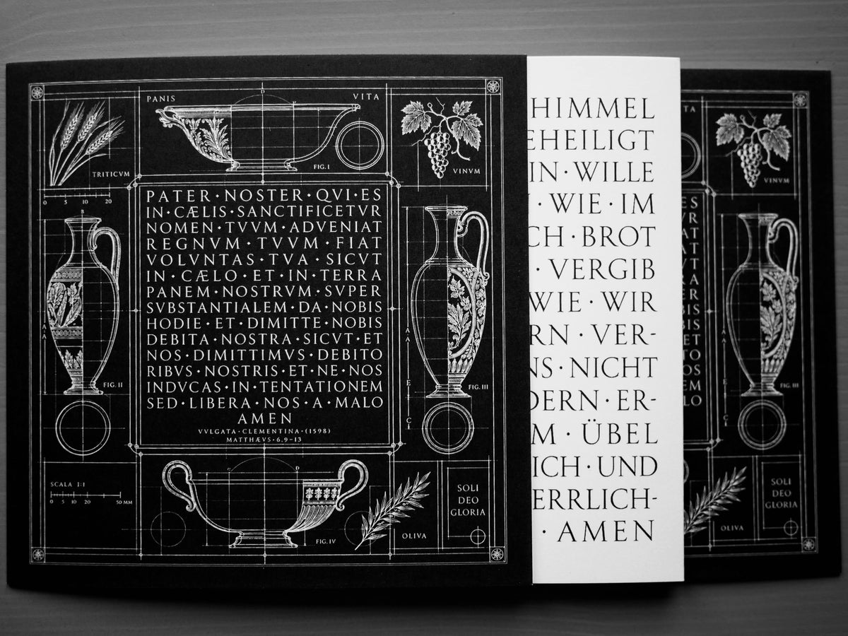 Vaterunser Karte – Pater Noster – moderne christliche Grußkarte