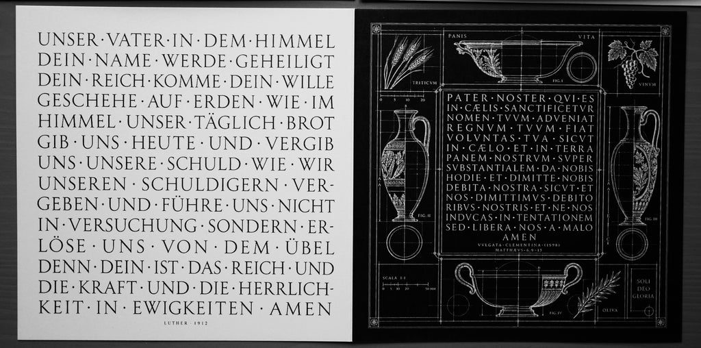Vaterunser Karte – Pater Noster – moderne christliche Grußkarte
