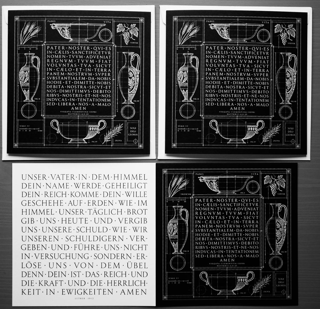 Vaterunser Karte – Pater Noster – moderne christliche Grußkarte