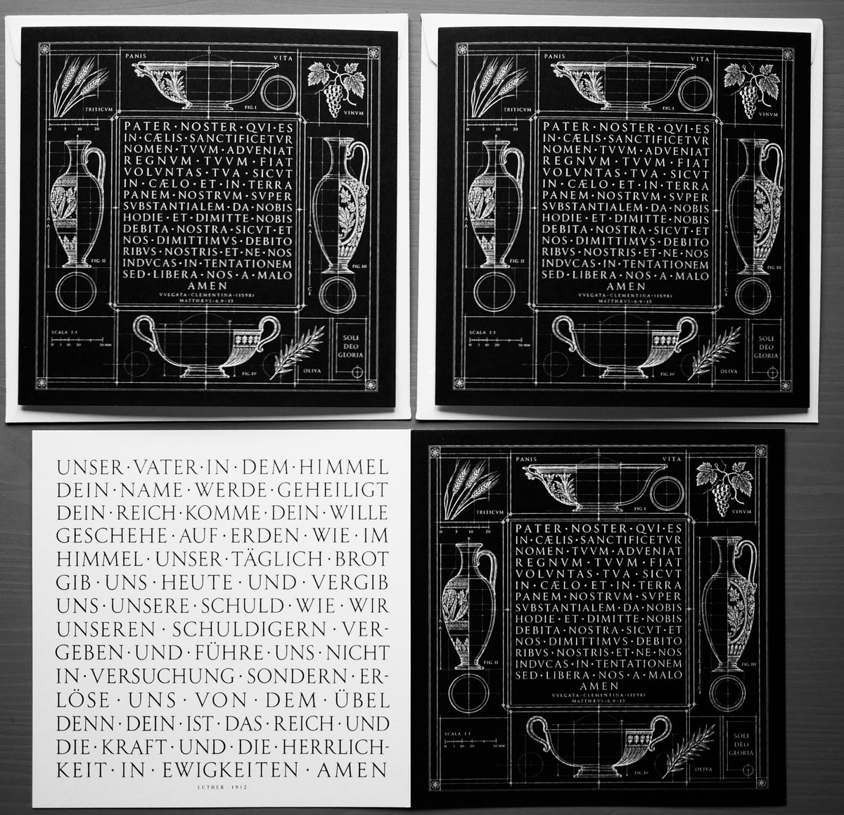 Vaterunser Karte – Pater Noster – moderne christliche Grußkarte