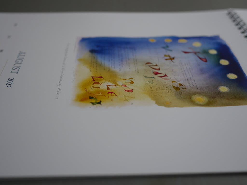 Christlicher Kunstkalender 2027 – Kalligrafie & Bibelkunst | A4