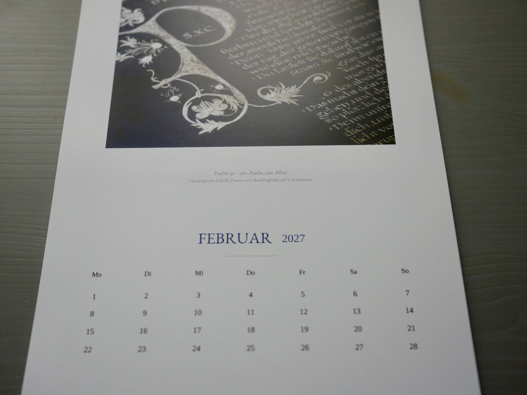 Christlicher Kunstkalender 2027 – Kalligrafie & Bibelkunst | A4