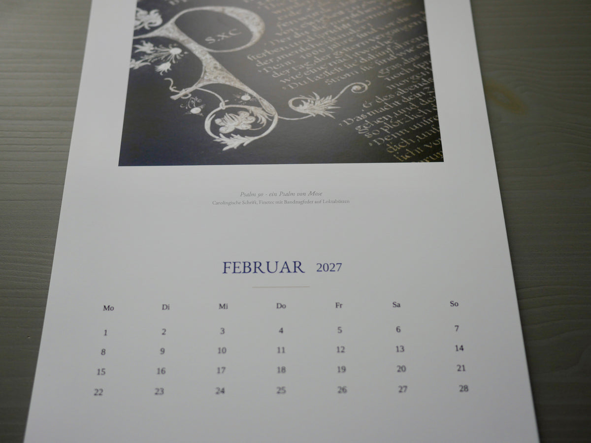 Christlicher Kunstkalender 2027 – Kalligrafie & Bibelkunst | A4