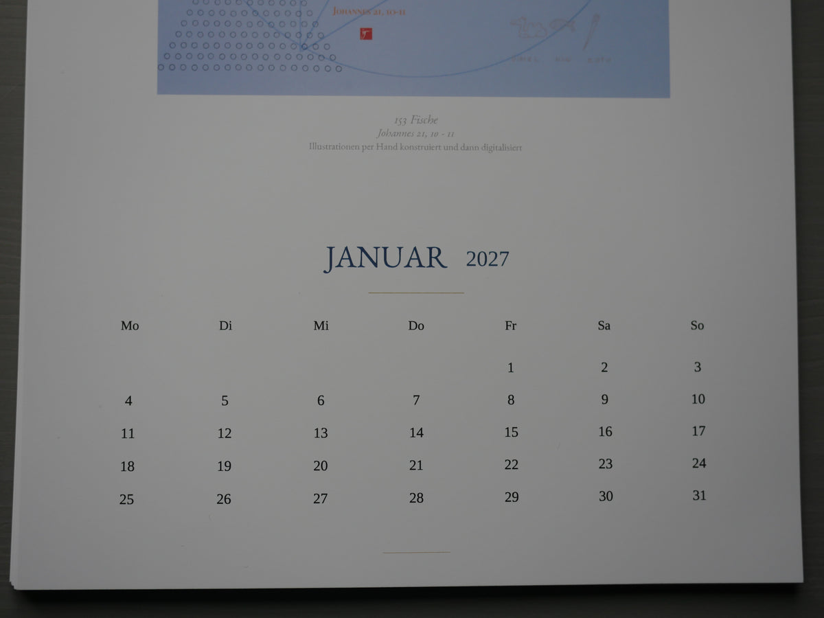 Christlicher Kunstkalender 2027 – Kalligrafie & Bibelkunst | A4