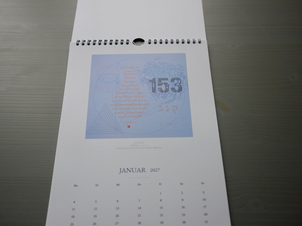 Christlicher Kunstkalender 2027 – Kalligrafie & Bibelkunst | A4