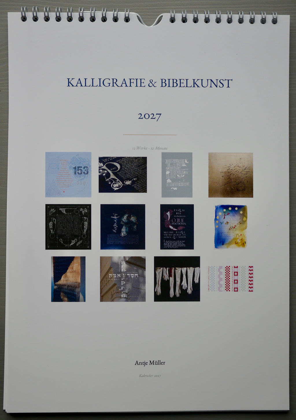 Christlicher Kunstkalender 2027 – Kalligrafie & Bibelkunst | A4