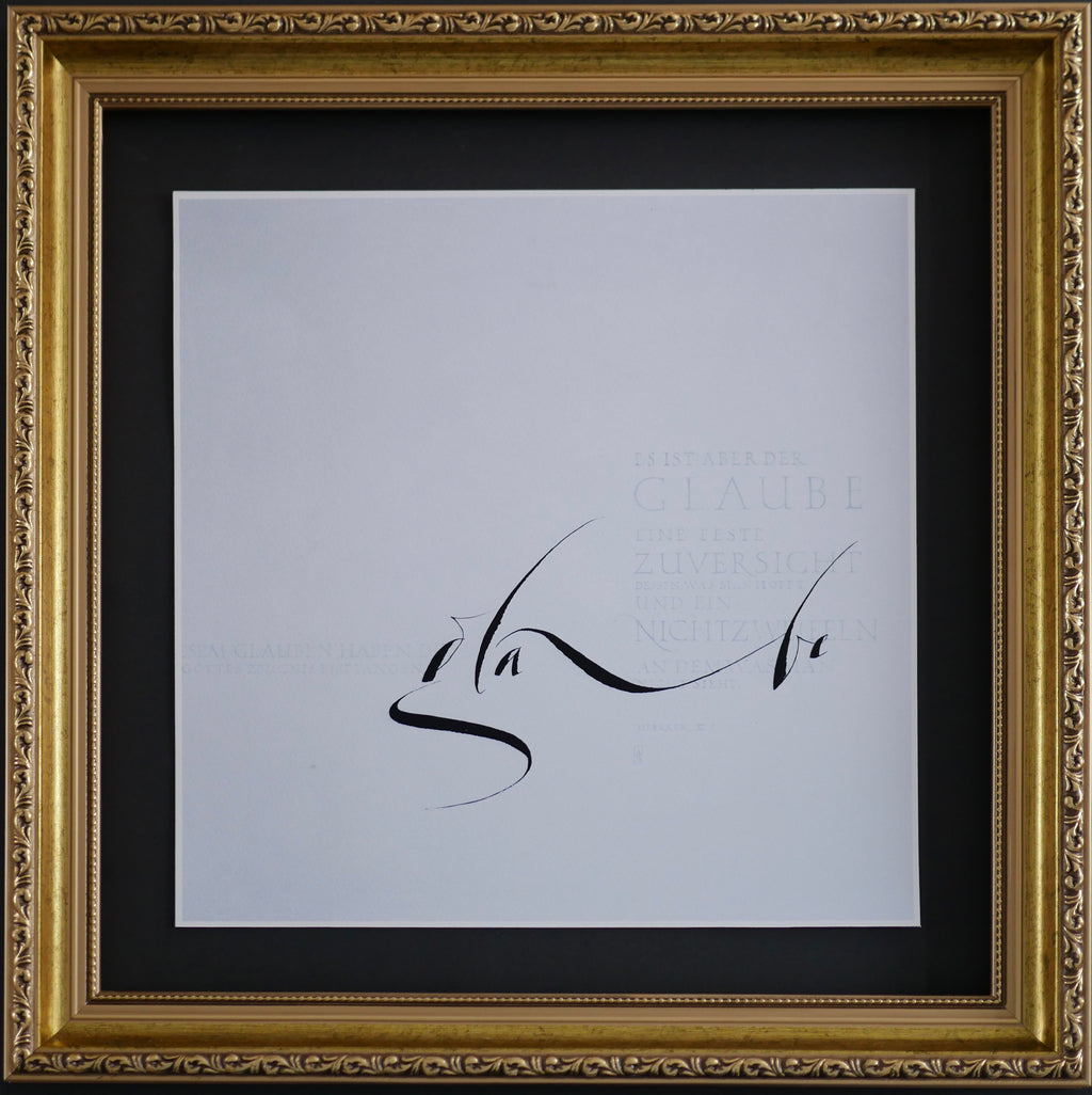 Christliche Wandbilder, 32x32cm, Glaube, Giclée Druck, Bibelvers aus Hebräer 11, Definition von Glauben, christliche Poster, christliche Wandbilder