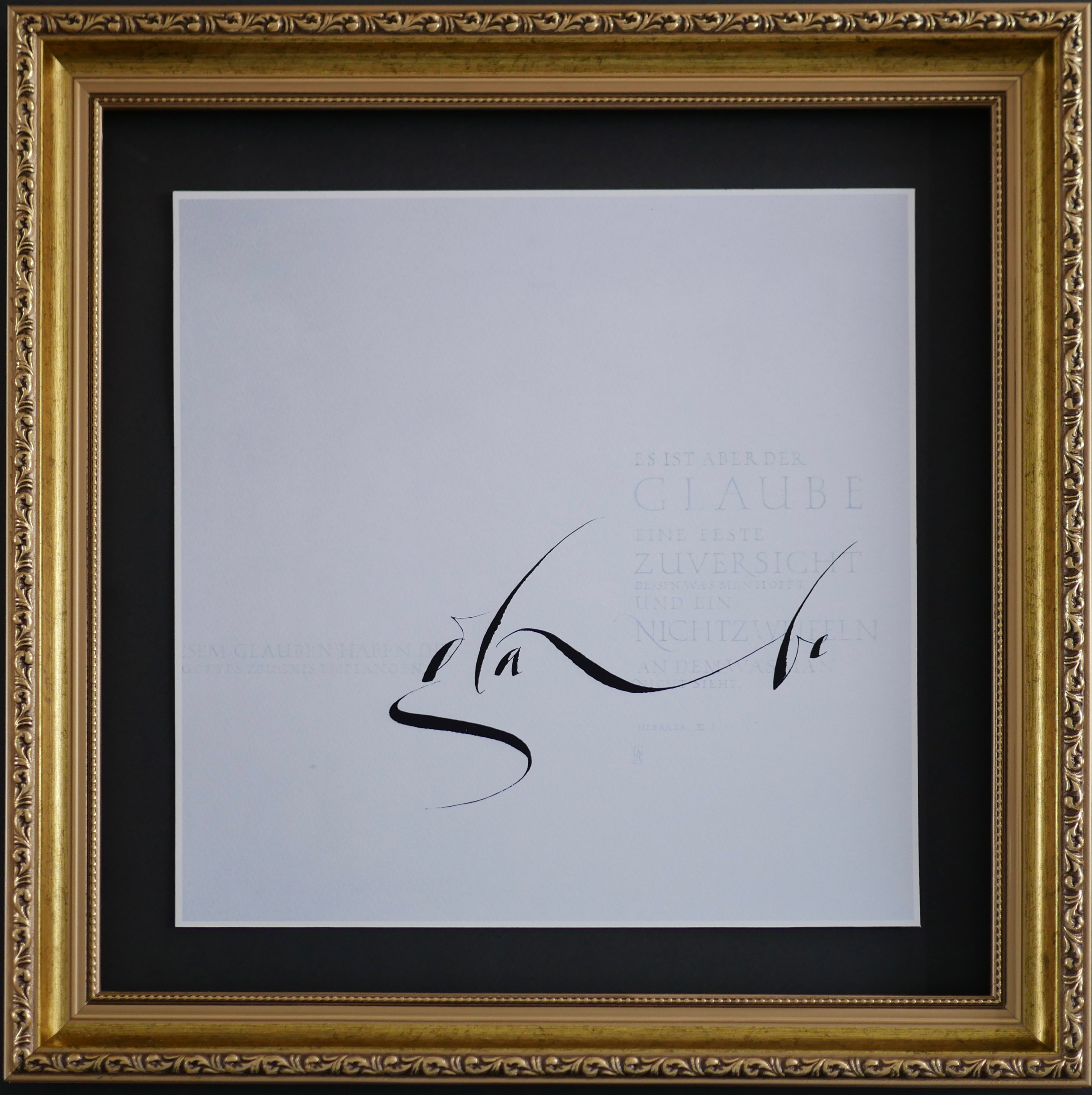 Christliche Wandbilder, 32x32cm, Glaube, Giclée Druck, Bibelvers aus Hebräer 11, Definition von Glauben, christliche Poster, christliche Wandbilder