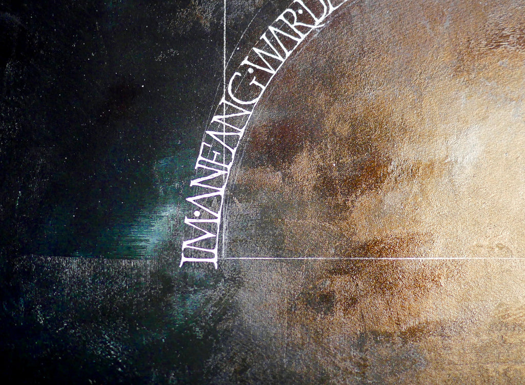 Wandbild christlich, 48×32cm, "Im Anfang war das Wort", Fine art Print, Goldener Schnitt, moderne christliche Kunst, christliche Poster, christliche Bilder groß edel