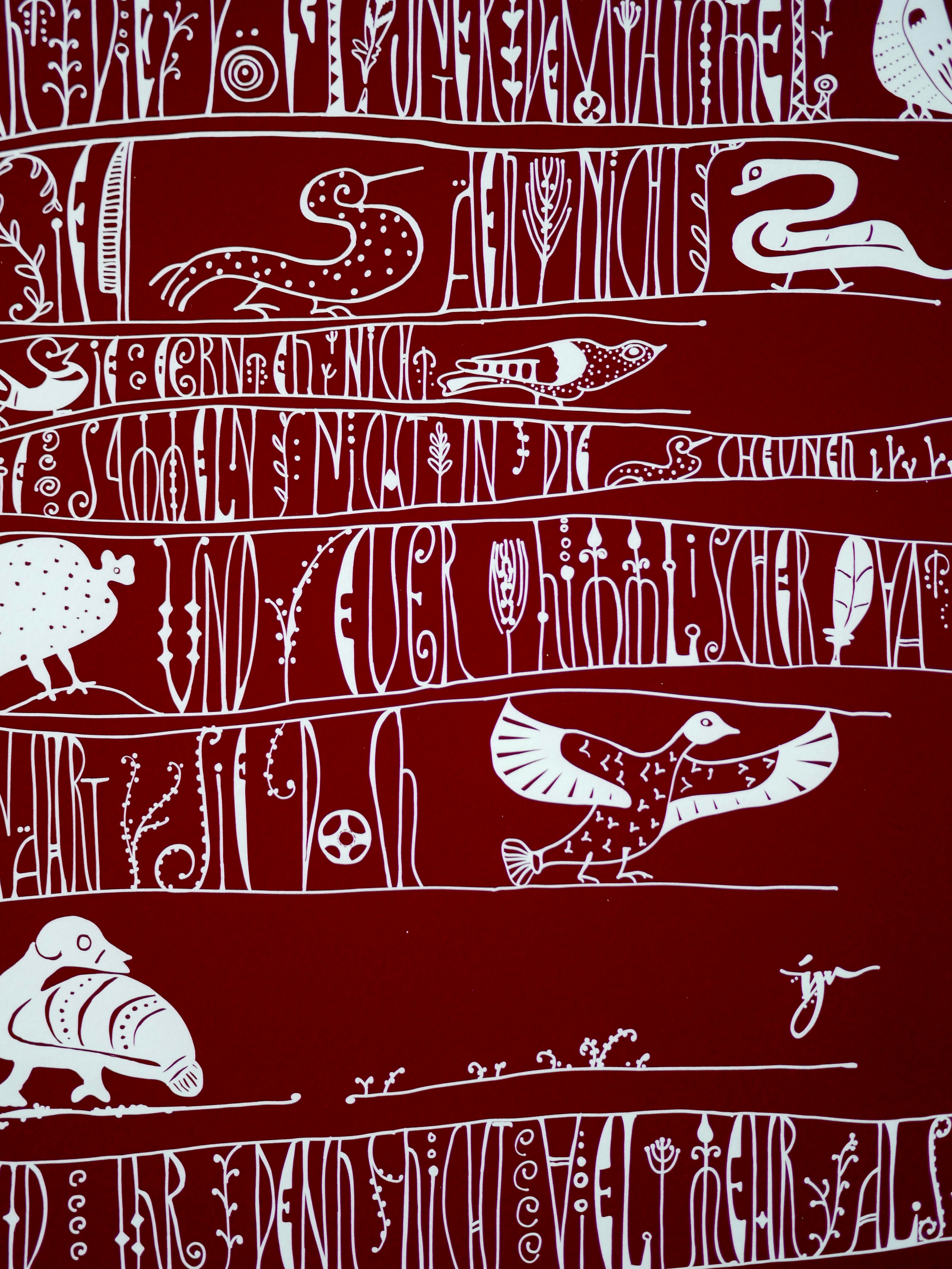 Wandbild christlich, in 3 Farben und Größen, Seht die Vögel, Giclée Druck, Kalligraphie, in 3 Farben und Größen, christliche Geschenke, Bibelkunst, moderne christliche Kunst