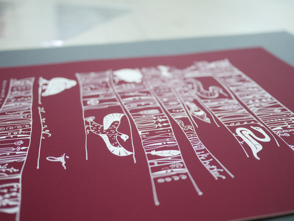 Wandbild christlich, in 3 Farben und Größen, Seht die Vögel, Giclée Druck, Kalligraphie, in 3 Farben und Größen, christliche Geschenke, Bibelkunst, moderne christliche Kunst