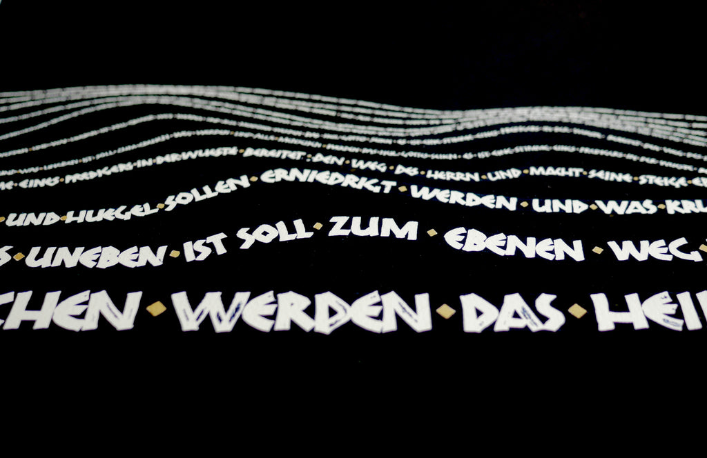 Wandbild christlich, 40x32 cm,  "Alle Berge und Hügel ... ", Kalligrafie, Fine Art Print, Bibelvers, christliche Kunst, Geschenke christlich