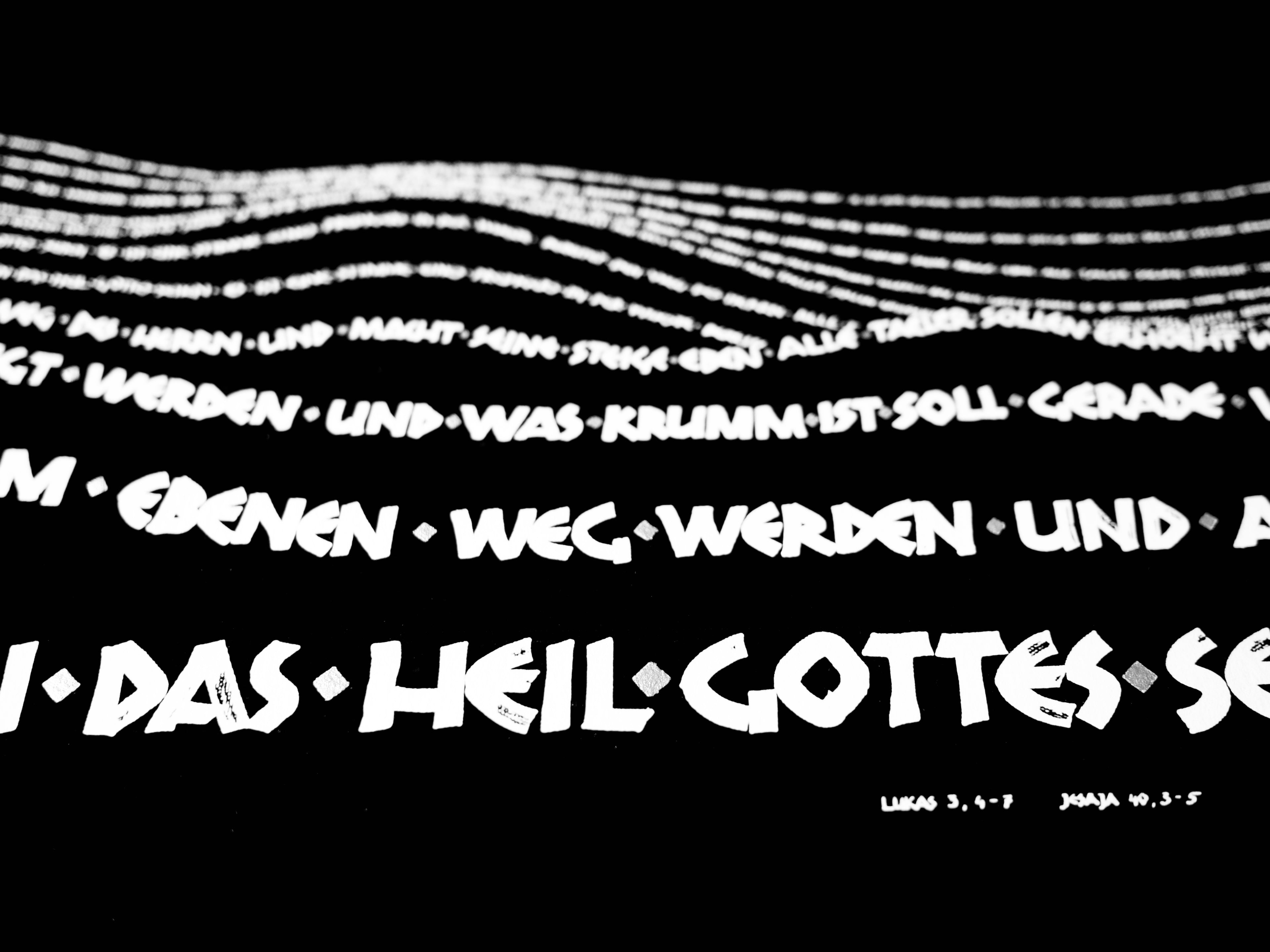 Wandbild christlich, 40x32 cm,  "Alle Berge und Hügel ... ", Kalligrafie, Fine Art Print, Bibelvers, christliche Kunst, Geschenke christlich
