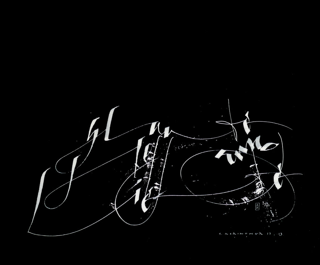 Wandbild, 32 x 27 cm, Glaube Hoffnung Liebe, Fine Art Print, Giclée Druck, Wandbilder christlich, moderne christliche Kunst, Kalligrafie, Kalligraphie