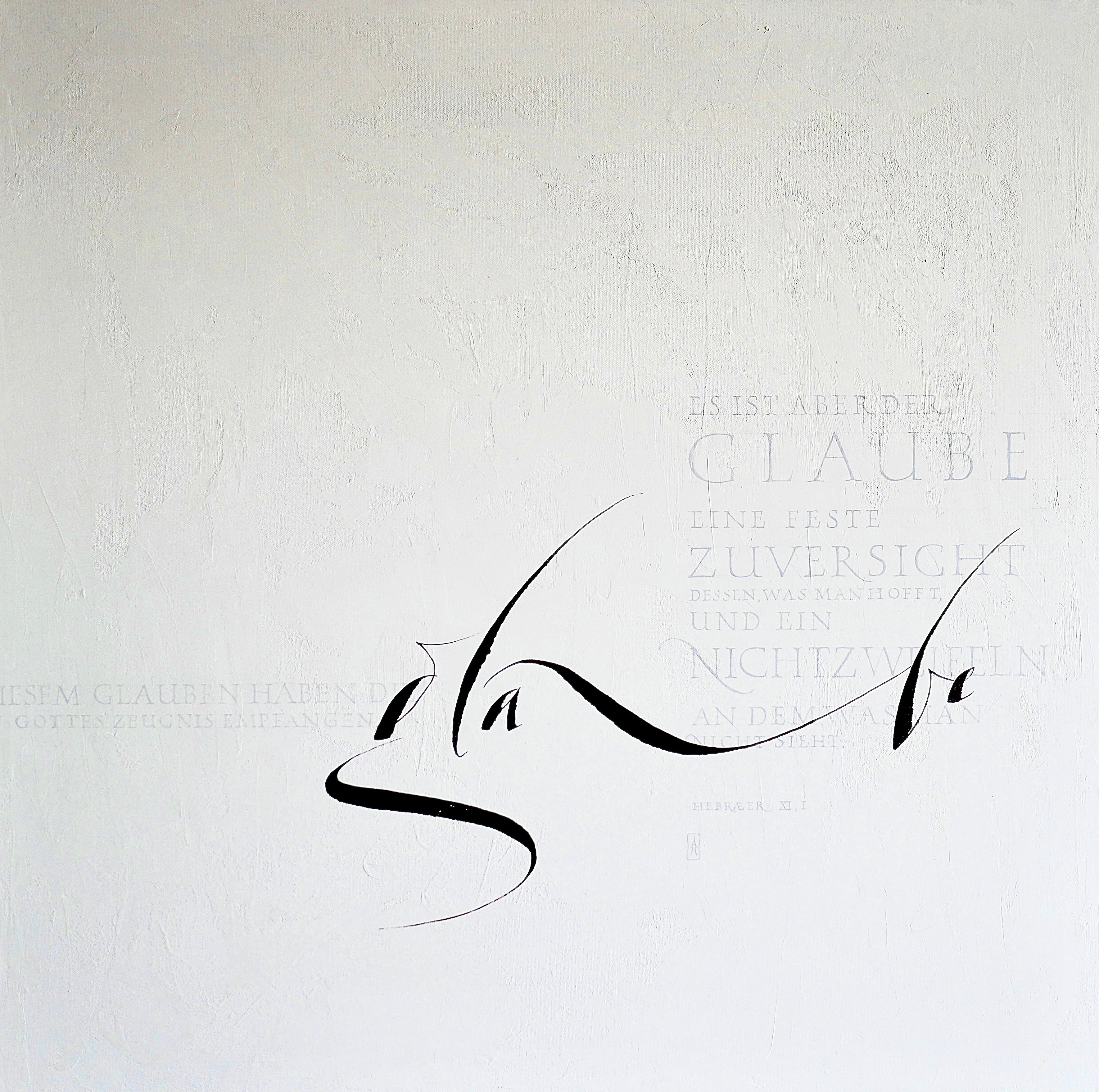 Christliche Wandbilder, 32x32cm, Glaube, Giclée Druck, Bibelvers aus Hebräer 11, Definition von Glauben, christliche Poster, christliche Wandbilder