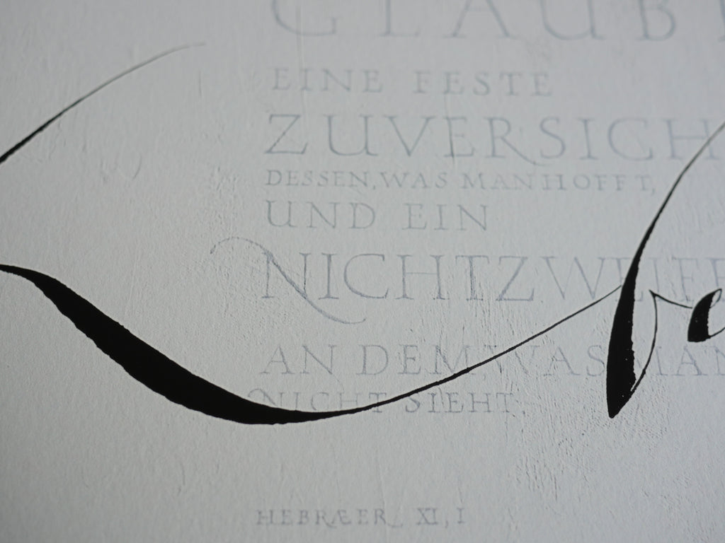Christliche Wandbilder, 32x32cm, Glaube, Giclée Druck, Bibelvers aus Hebräer 11, Definition von Glauben, christliche Poster, christliche Wandbilder