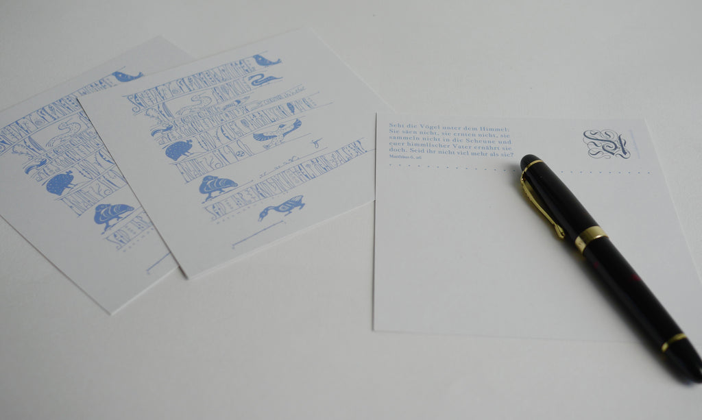 Set 10 christliche Postkarten, Kalligrafie, Kalligraphie, quadratisch, Bibelvers, gedruckt, kleine Geschenkidee, Mitbringsel
