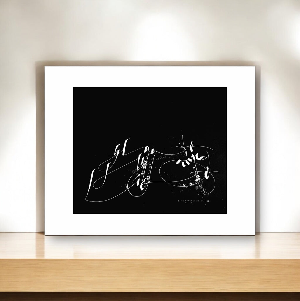 Wandbild, 32 x 27 cm, Glaube Hoffnung Liebe, Fine Art Print, Giclée Druck, Wandbilder christlich, moderne christliche Kunst, Kalligrafie, Kalligraphie