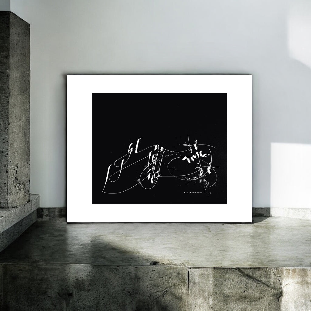 Wandbild, 32 x 27 cm, Glaube Hoffnung Liebe, Fine Art Print, Giclée Druck, Wandbilder christlich, moderne christliche Kunst, Kalligrafie, Kalligraphie