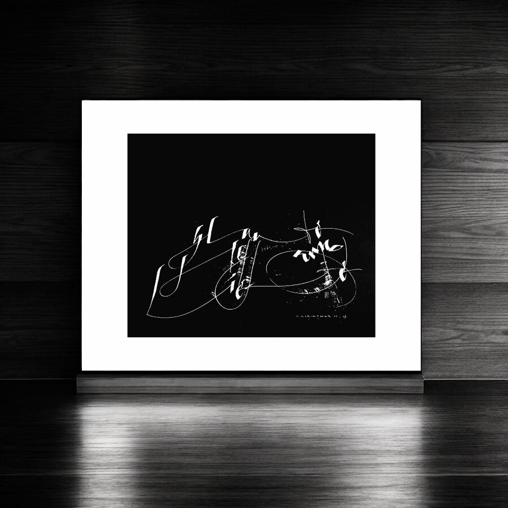 Wandbild, 32 x 27 cm, Glaube Hoffnung Liebe, Fine Art Print, Giclée Druck, Wandbilder christlich, moderne christliche Kunst, Kalligrafie, Kalligraphie