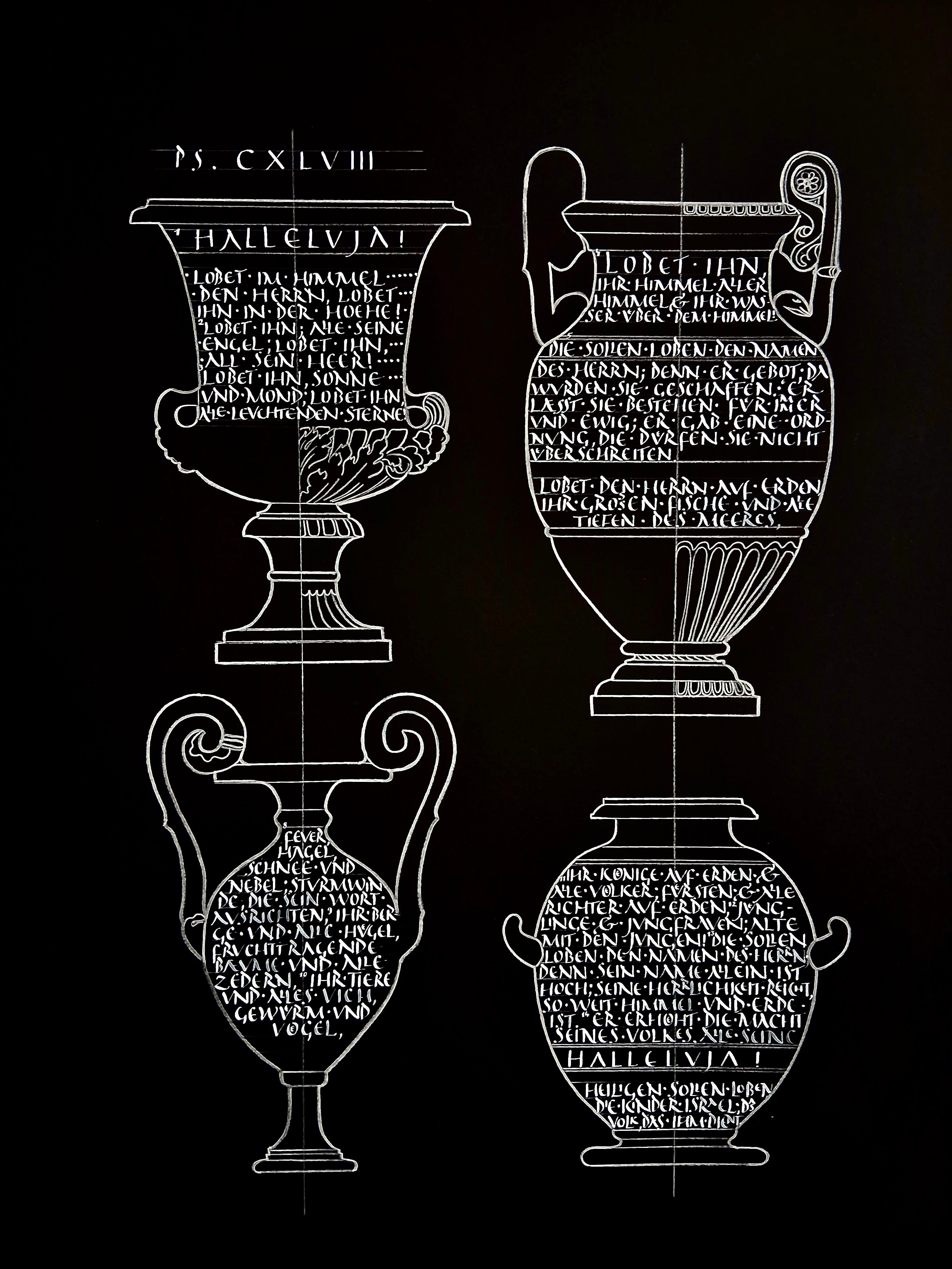 Christliche Wandbilder, Psalm 148, Bibelvers, 32x43cm, Fine Art Print, Kalligrafie, Giclée, moderne christliche Kunst, christliches Bild