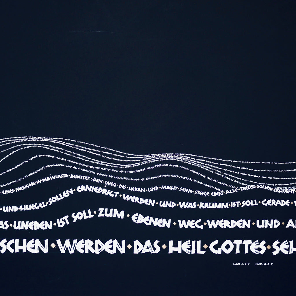 Schriftbild christlich, 16x16, "Alle Berge und Hügel ... ", Kalligrafie, Giclée Druck, Bibelvers, moderne christliche Kunst, auch mit Rahmen