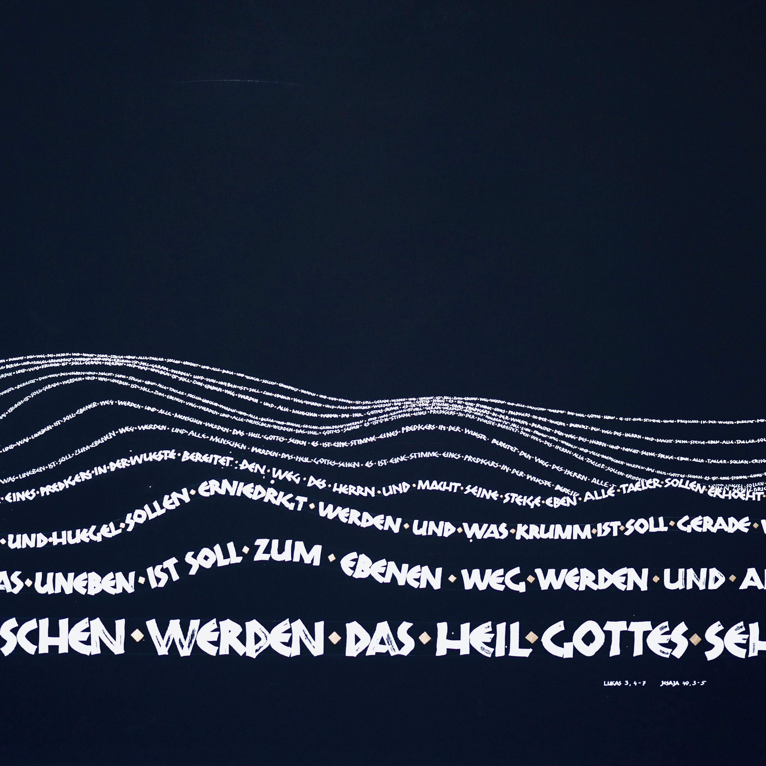 Schriftbild christlich, 16x16, "Alle Berge und Hügel ... ", Kalligrafie, Giclée Druck, Bibelvers, moderne christliche Kunst, auch mit Rahmen