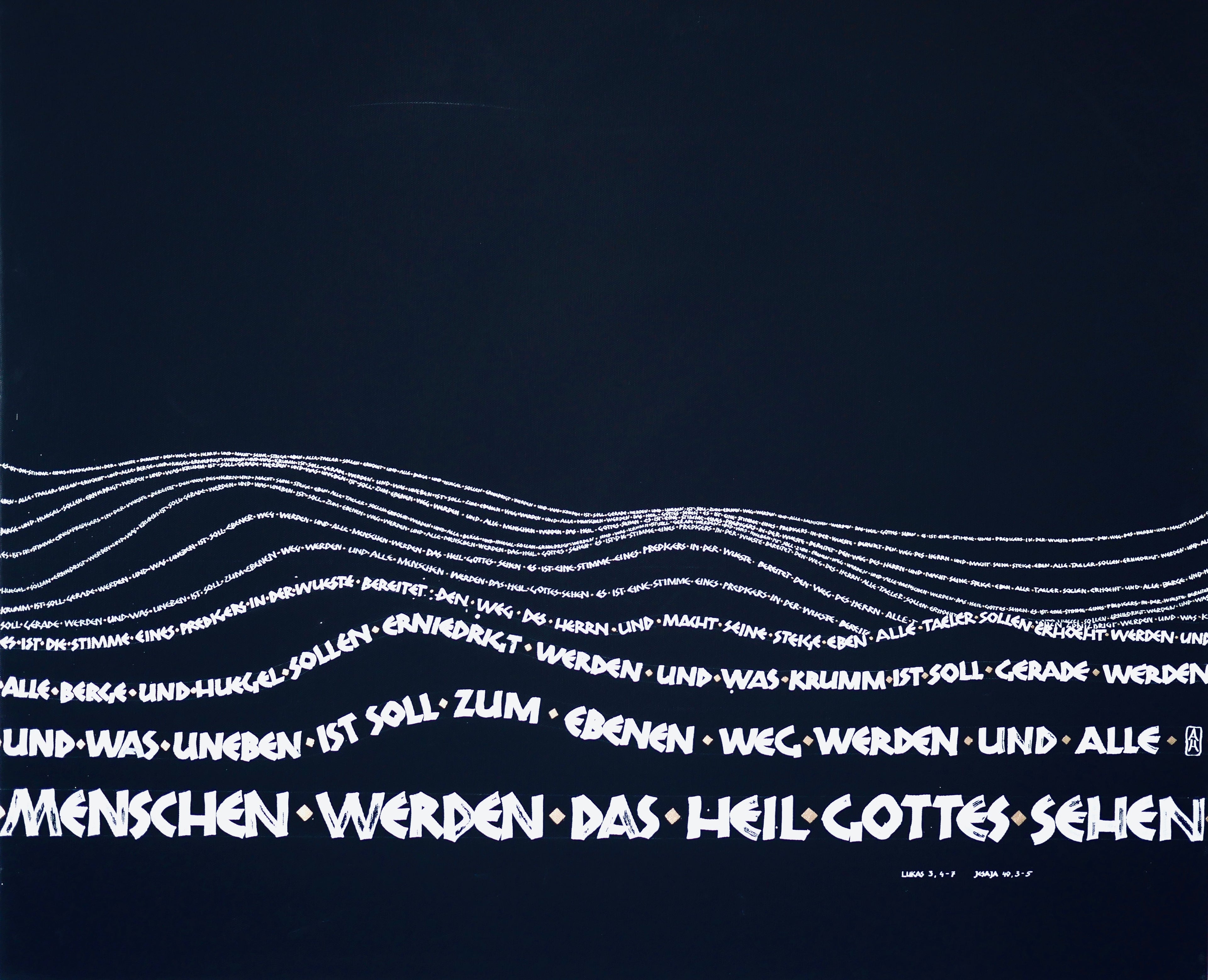 Wandbild christlich, 40x32 cm,  "Alle Berge und Hügel ... ", Kalligrafie, Fine Art Print, Bibelvers, christliche Kunst, Geschenke christlich