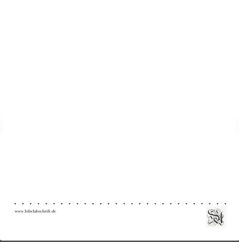 Christliche Postkarte, Im Anfang war das Wort, gedruckt, quadratisch, moderne christliche Kunst