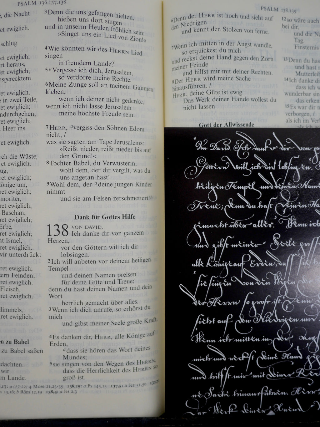 Christliche Karten, Psalm 138, kalligrafische Postkarte mit komplettem Psalm, christliche Postkarten, Dank und Lob, gedruckt, quadratisch, moderne christliche Kunst