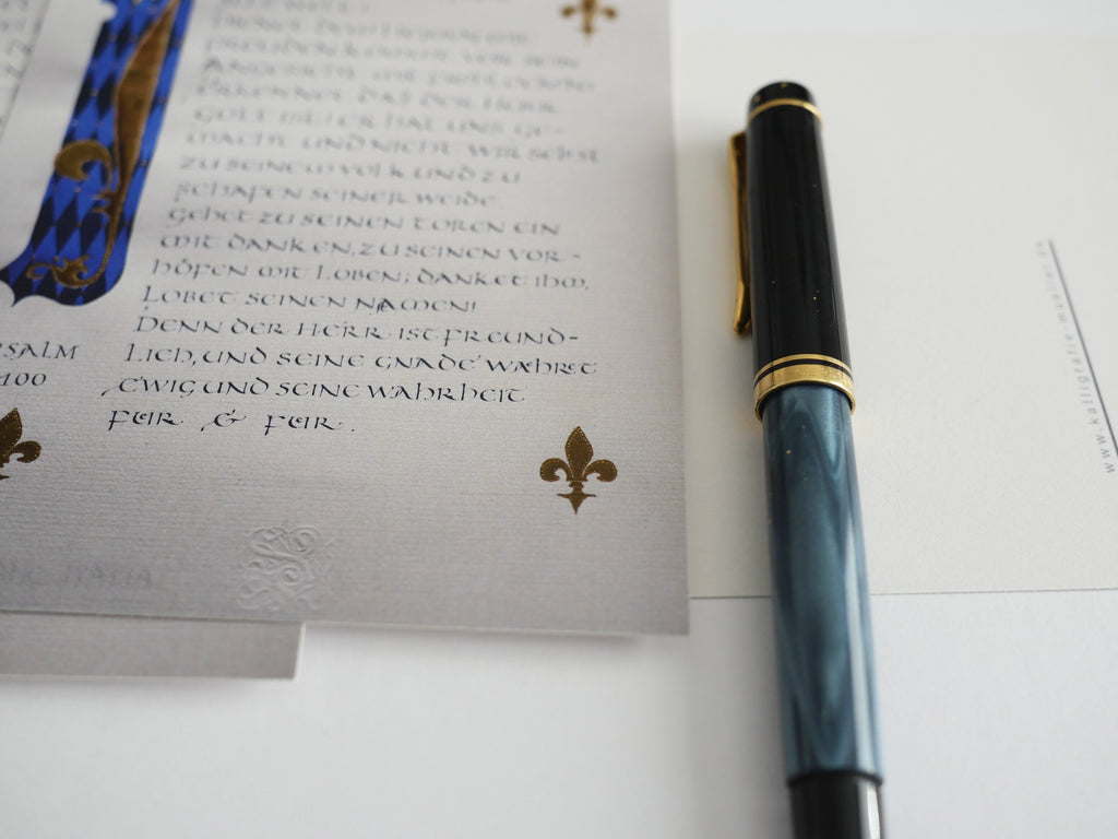 Christliche Karten, Psalm 100, kalligrafische Postkarte mit komplettem Psalm, DIN A 6, christliche Postkarten, Lobpreis, Halleluja