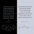 Christliche Klappkarte Johannes 15,5 – Ich bin der Weinstock – DIN lang mit Umschlag, Kalligrafie