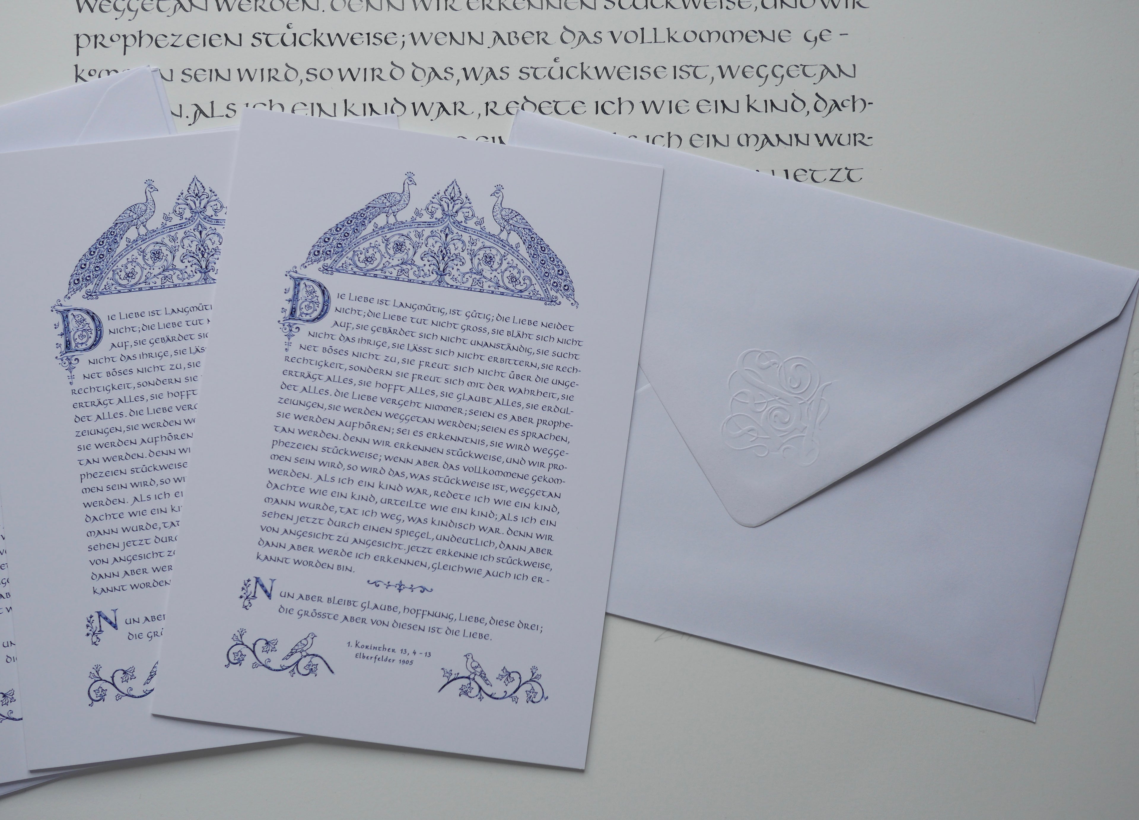 1. Korinther 13 Klappkarte A5 – Hohelied der Liebe – Kalligrafie, byzantinisches Motiv, christliche Karte mit C5 Umschlag