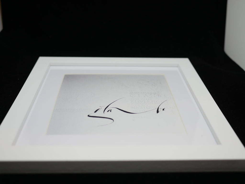 Christliches Bild, 16x16cm, Glaube, Giclée Druck mit dem Bibelvers aus Hebräer 11, auch mit Rahmen, moderne christliche Kunst, christliche Poster