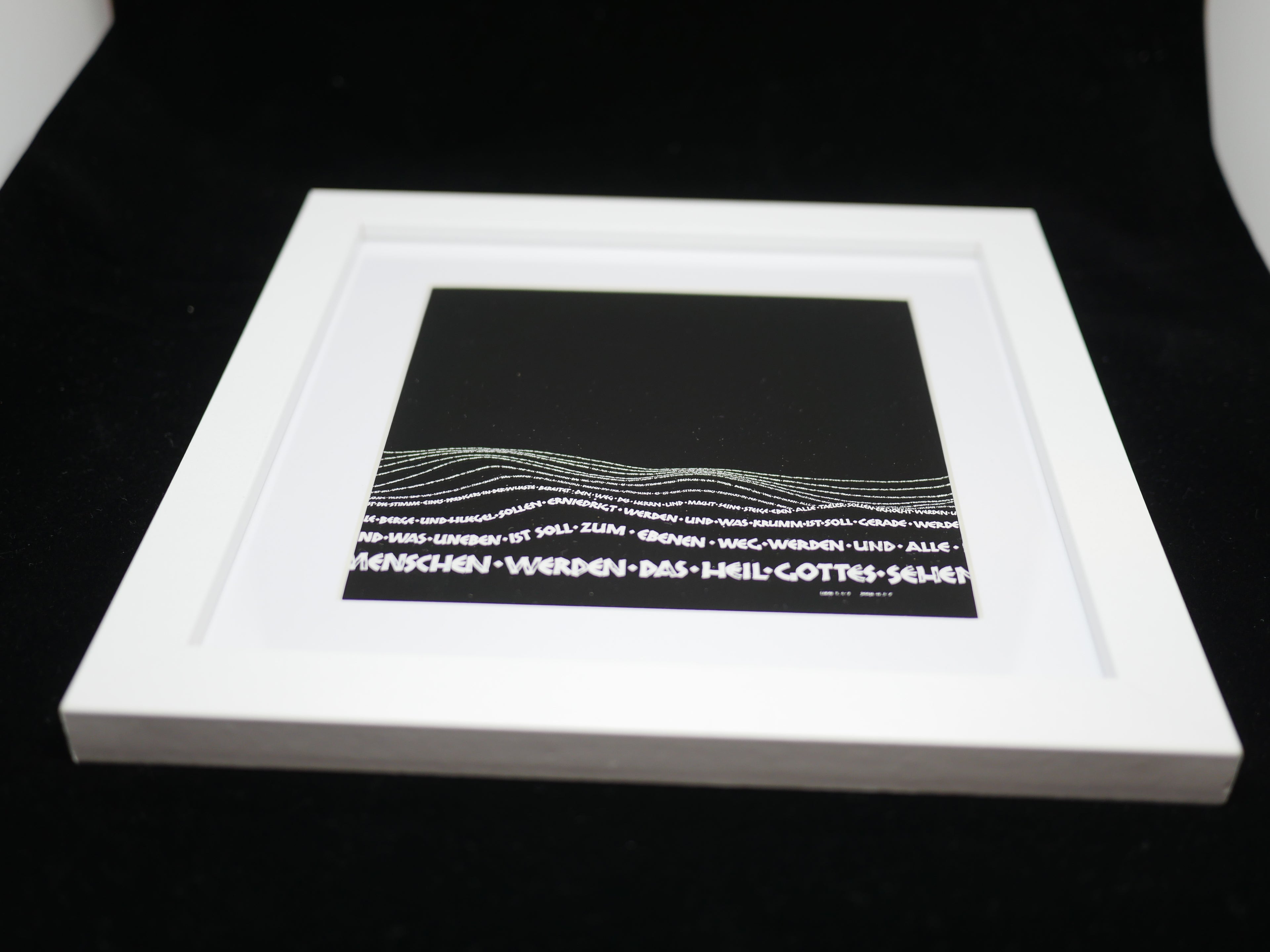 Schriftbild christlich, 16x16, "Alle Berge und Hügel ... ", Kalligrafie, Giclée Druck, Bibelvers, moderne christliche Kunst, auch mit Rahmen