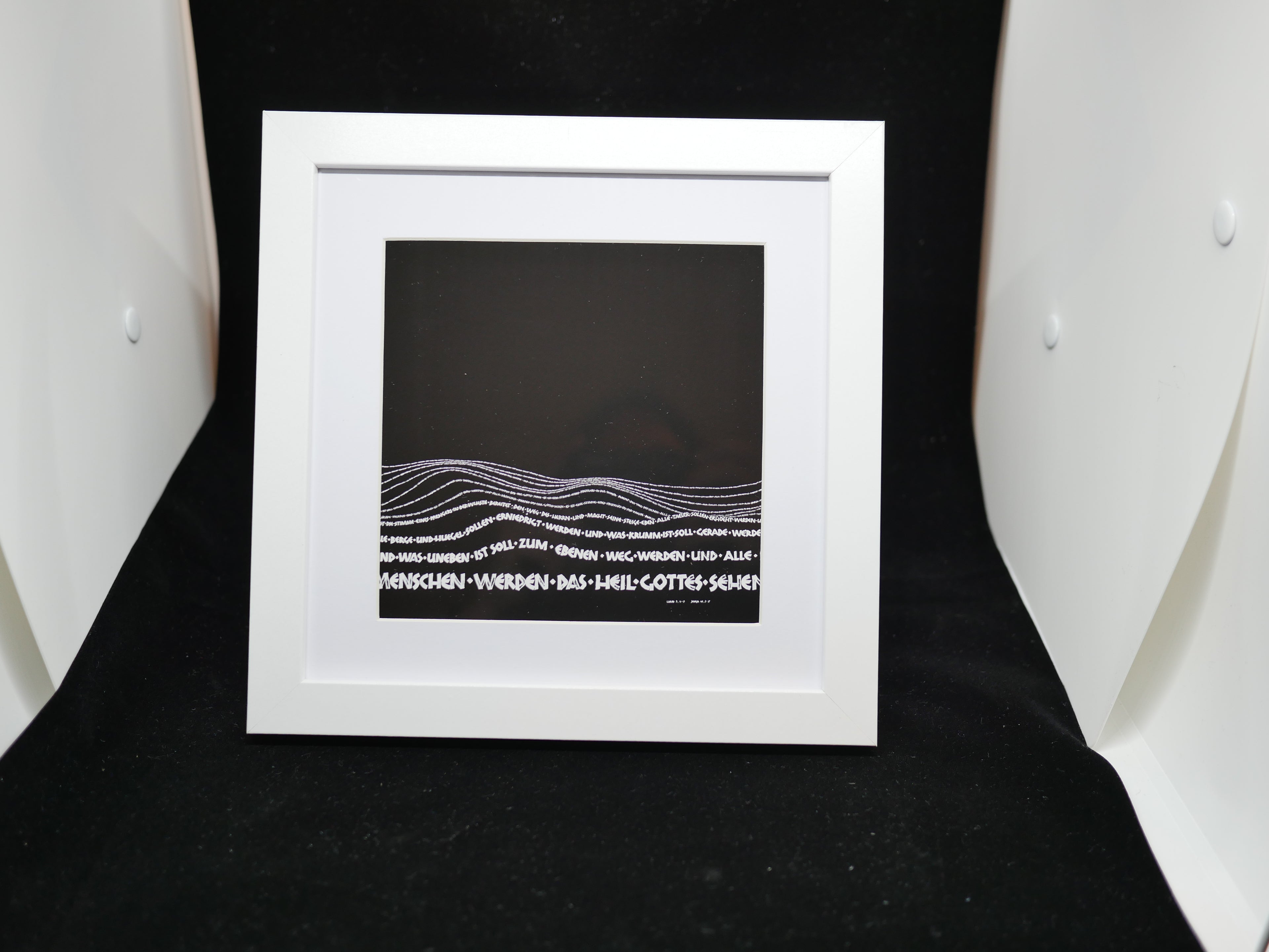 Schriftbild christlich, 16x16, "Alle Berge und Hügel ... ", Kalligrafie, Giclée Druck, Bibelvers, moderne christliche Kunst, auch mit Rahmen