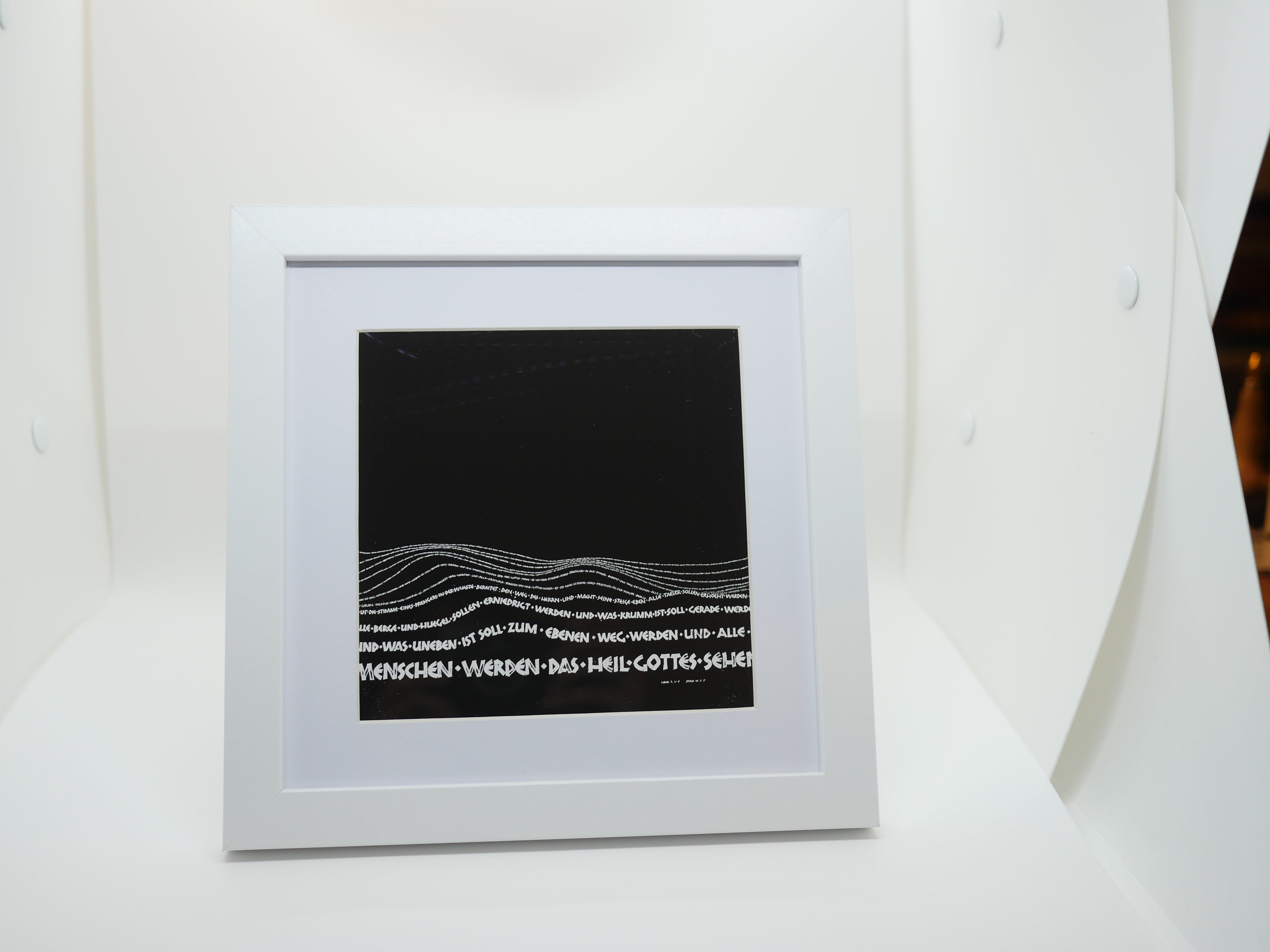 Schriftbild christlich, 16x16, "Alle Berge und Hügel ... ", Kalligrafie, Giclée Druck, Bibelvers, moderne christliche Kunst, auch mit Rahmen