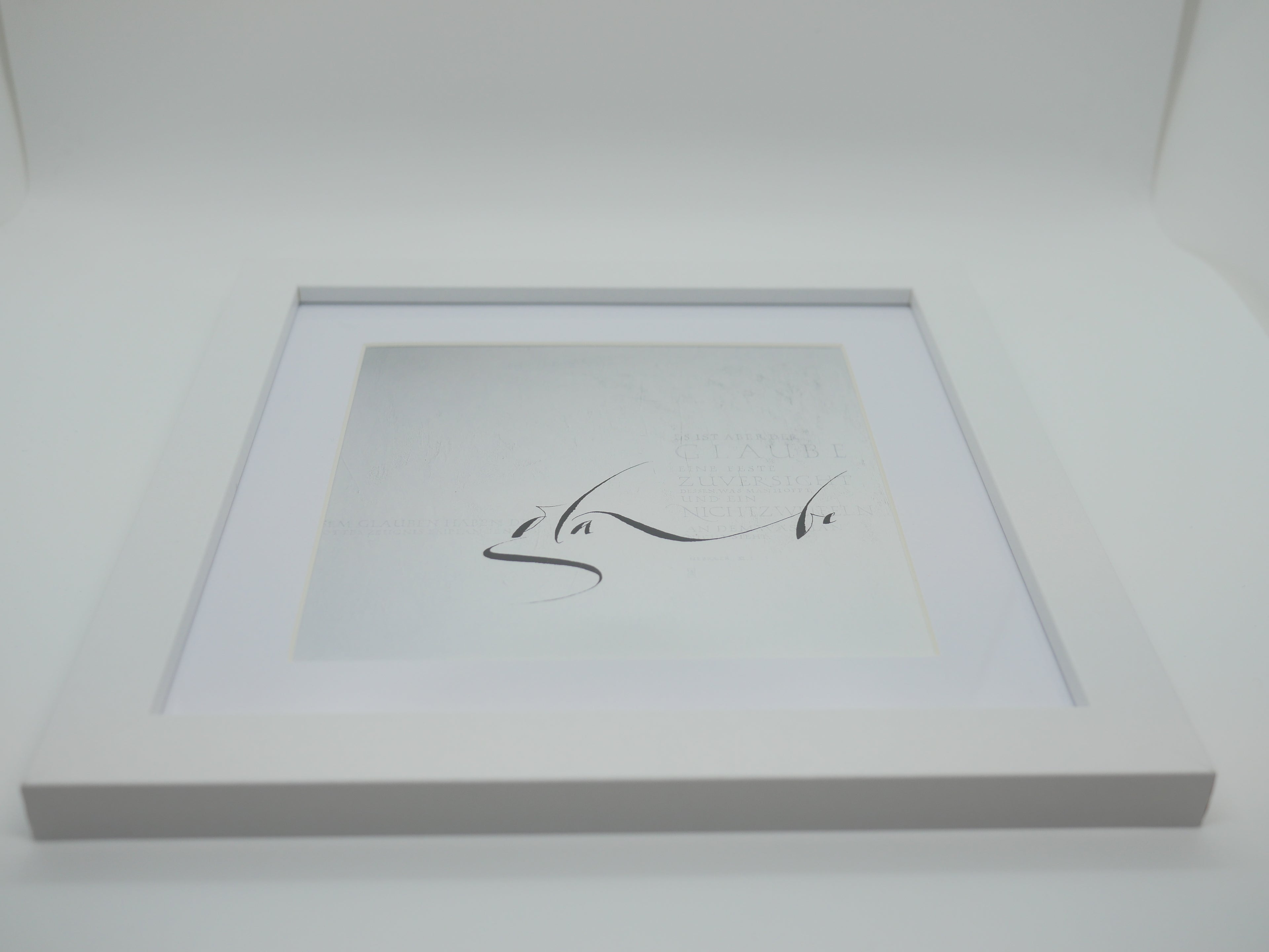 Christliches Bild, 16x16cm, Glaube, Giclée Druck mit dem Bibelvers aus Hebräer 11, auch mit Rahmen, moderne christliche Kunst, christliche Poster