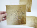 Christliche Wandbilder, 16x16cm, Alpha und Omega, Gold, Fine Art Print, Kalligrafie, Offenbarung 22, Bibelvers, Bibelkunst, auch mit Rahmen