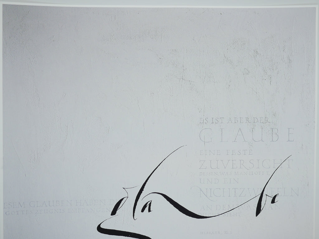 Christliche Wandbilder, 32x32cm, Glaube, Giclée Druck, Bibelvers aus Hebräer 11, Definition von Glauben, christliche Poster, christliche Wandbilder