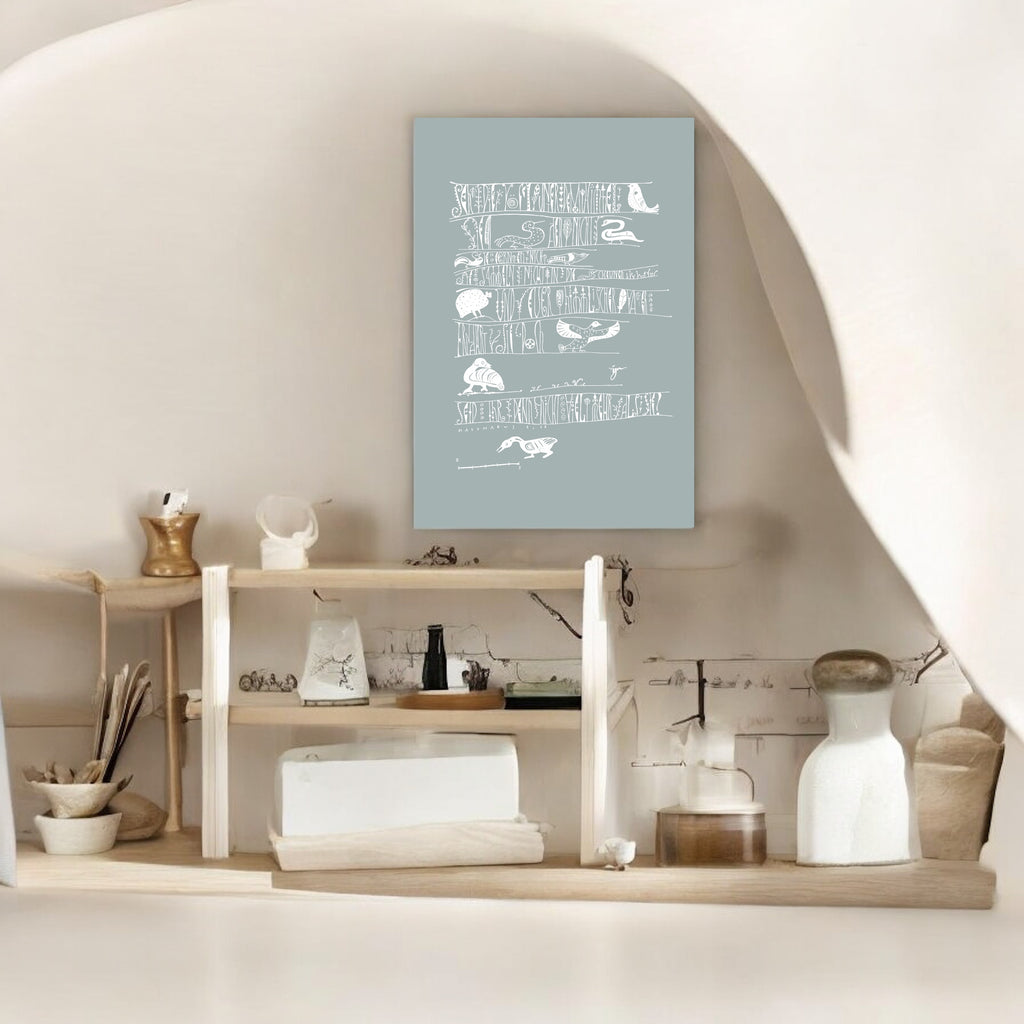 Wandbild christlich, in 3 Farben und Größen, Seht die Vögel, Giclée Druck, Kalligraphie, in 3 Farben und Größen, christliche Geschenke, Bibelkunst, moderne christliche Kunst