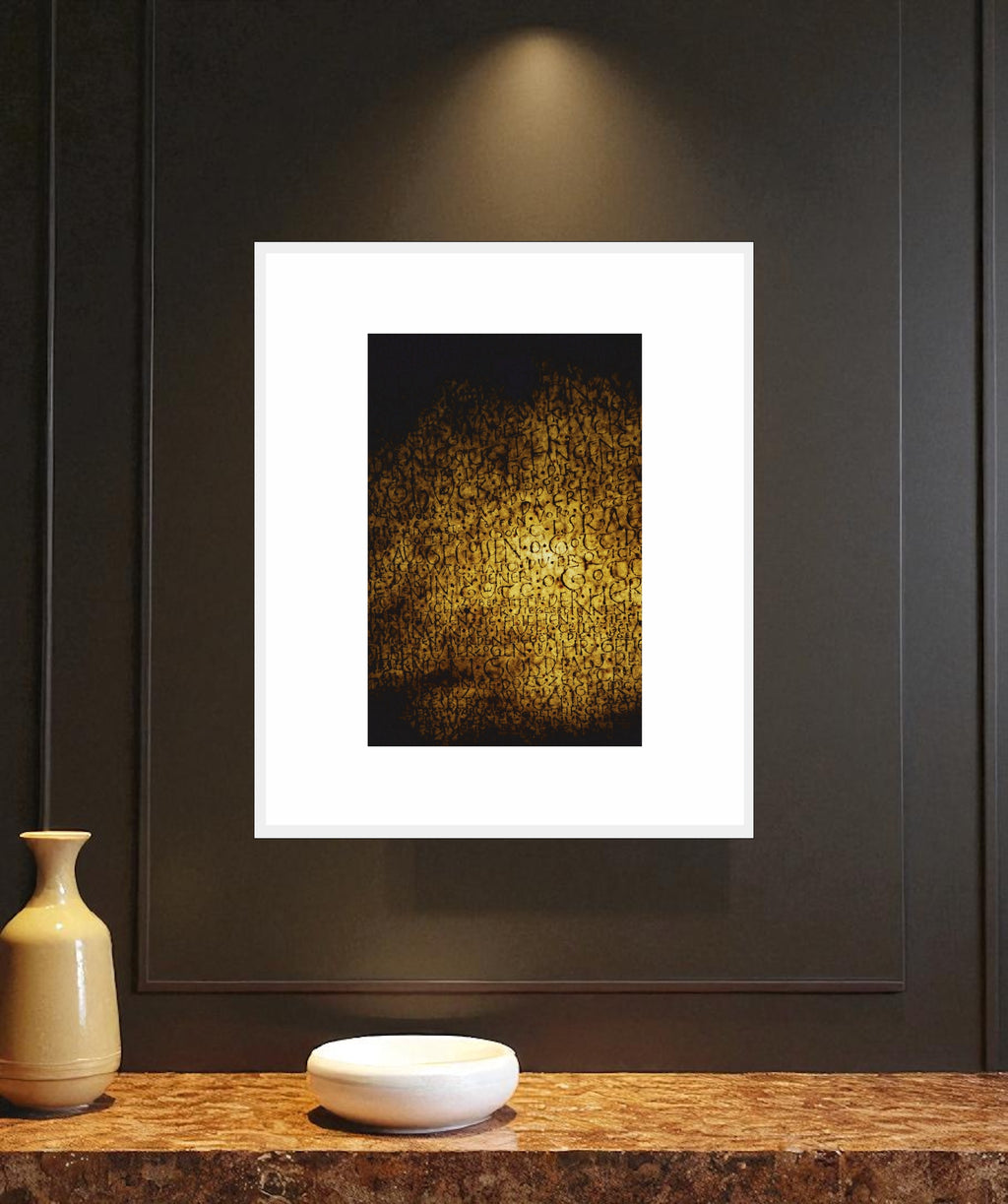 Psalm 68, Fine Art Print, Psalm Poster, Giclée Druck, 22 x 33cm, golden, christliche Poster deutsch, moderne christliche Kunst, Geschenke christlich