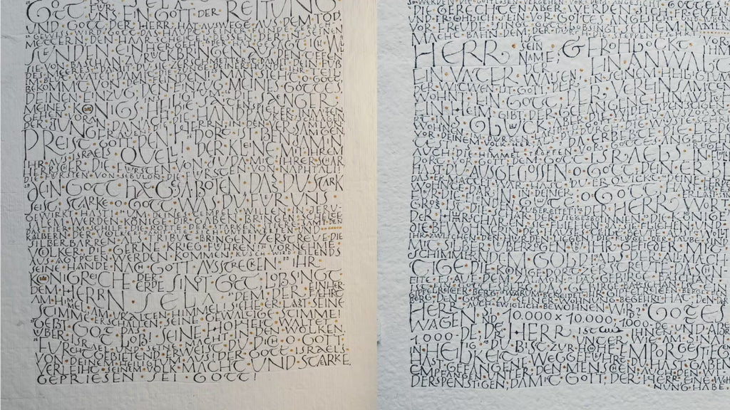 Kunstdruck Postkarte, handsigniert, Kalligrafie, Kunstdruck Klappkarte, kompletter Psalm 68, christliche Grußkarte, mit Umschlag B6, Lob, Lobpreis